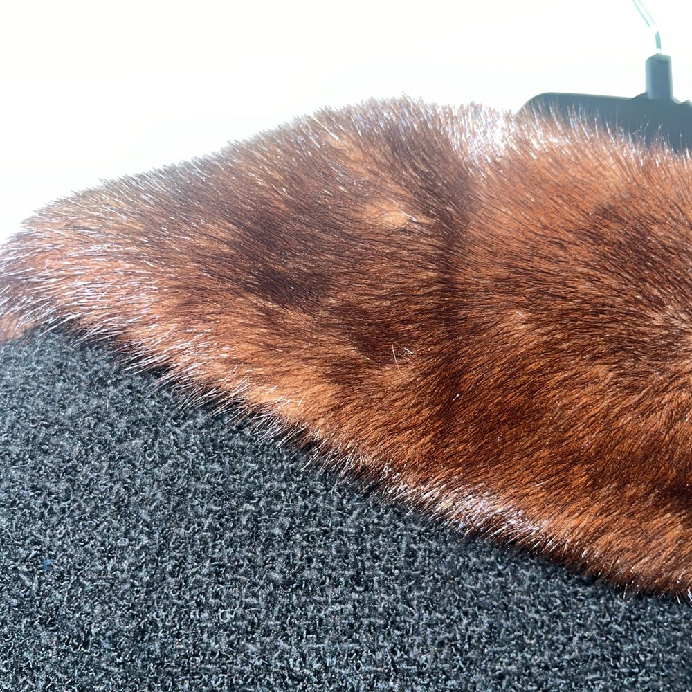 Vintage 50s/60s Possibly Mink Fur Collar Wool Bouclé Coat Union Made ILGWU - Picture 6 of 8